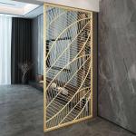 Interior Decor Gold Room Divider Screen Laser Cut Privacy Panels