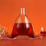 Surface Handling Hot Stamping Clear Glass Brandy Bottle for Gin Tequila 500ml