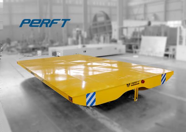 Industrial Steel Bed Platform Battery Powered Cart , Ferry Automatic Guide