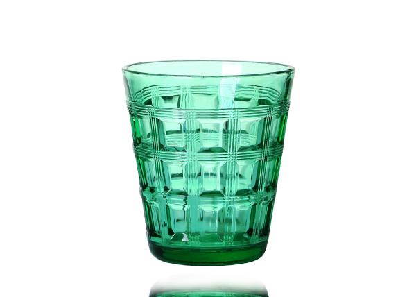 Hand Pressed 280ml Solid Colored Whisky Glasses Solid Green, Lead Free Drinking