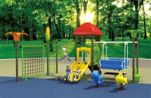 Wholesale children game climbing playground, plastic outdoor slide with swing from china suppliers