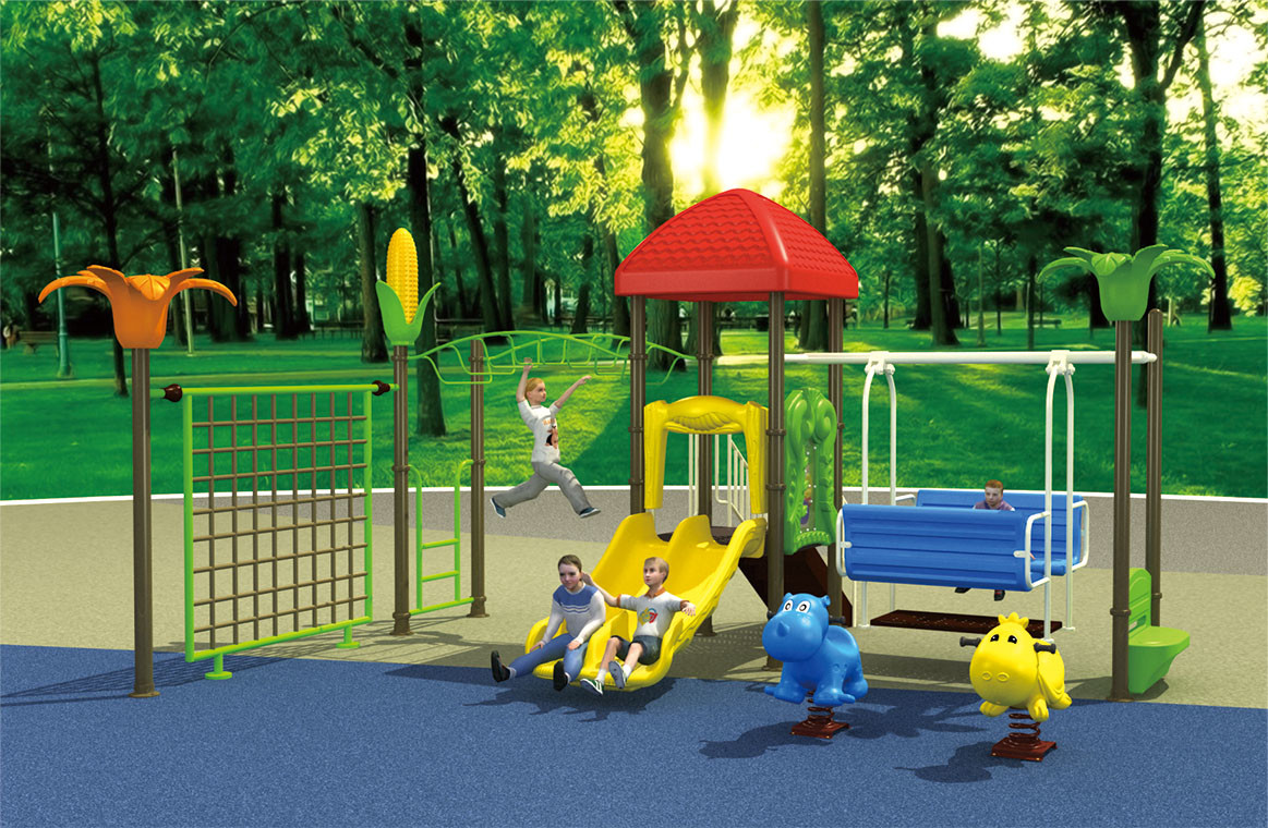 newly design outdoor slide playground plastic playsets for daycare