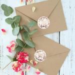 Kraft Label Sticker Packaging Pink Personalised Printable Circle Labels