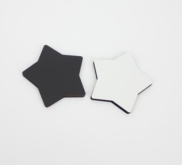 Top Rated Star Shape 60x57mm Sublimation Blank Refrigerator Stickers for