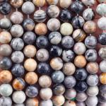 8mm Natural Picasso Gemstone Beads Healing Crystal Stone Beads For Jewelry