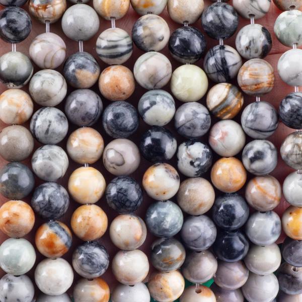 8mm Natural Picasso Gemstone Beads Healing Crystal Stone Beads For Jewelry