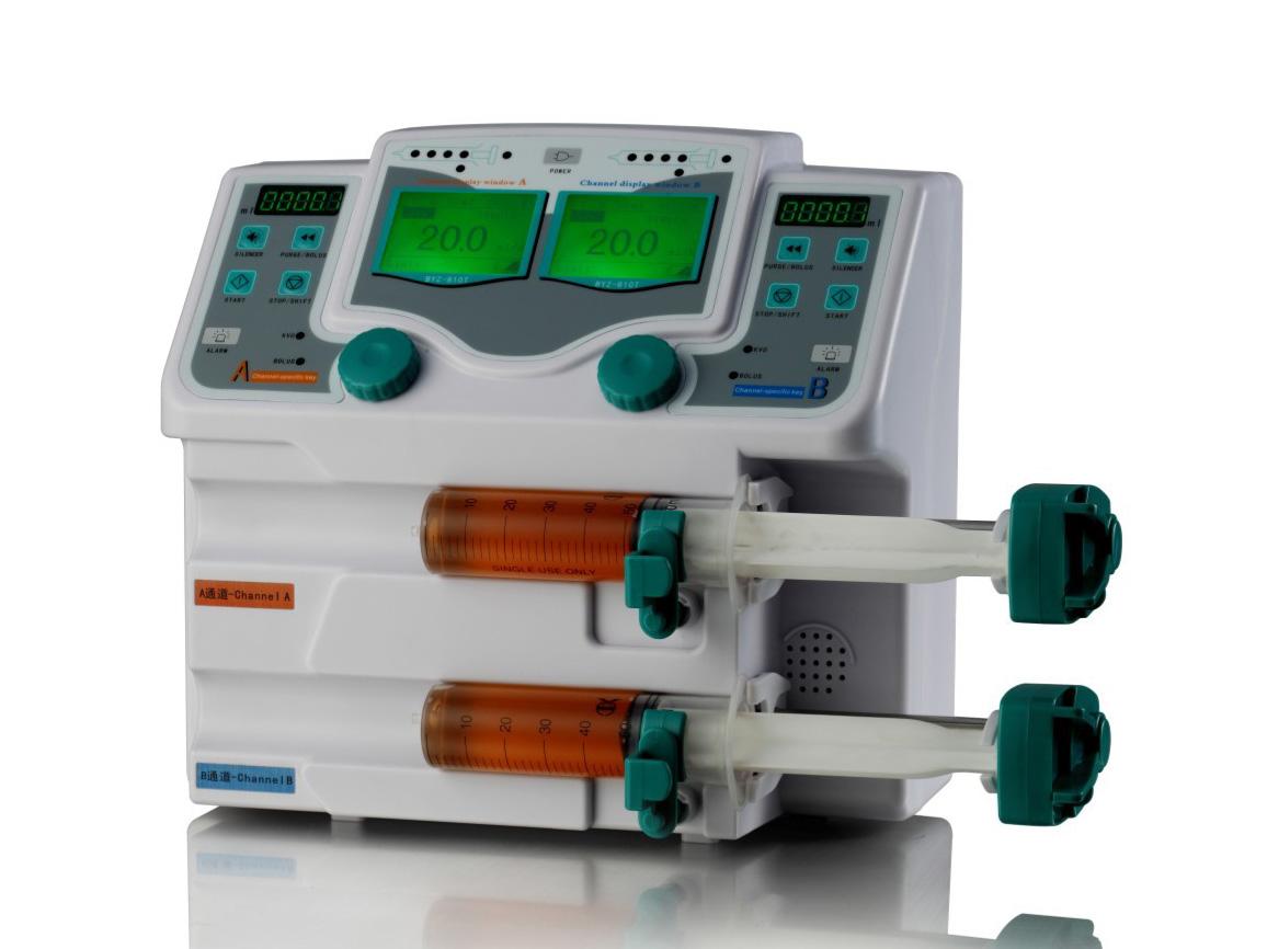 Automated Dual Channel Syringe Pump With Drug Library