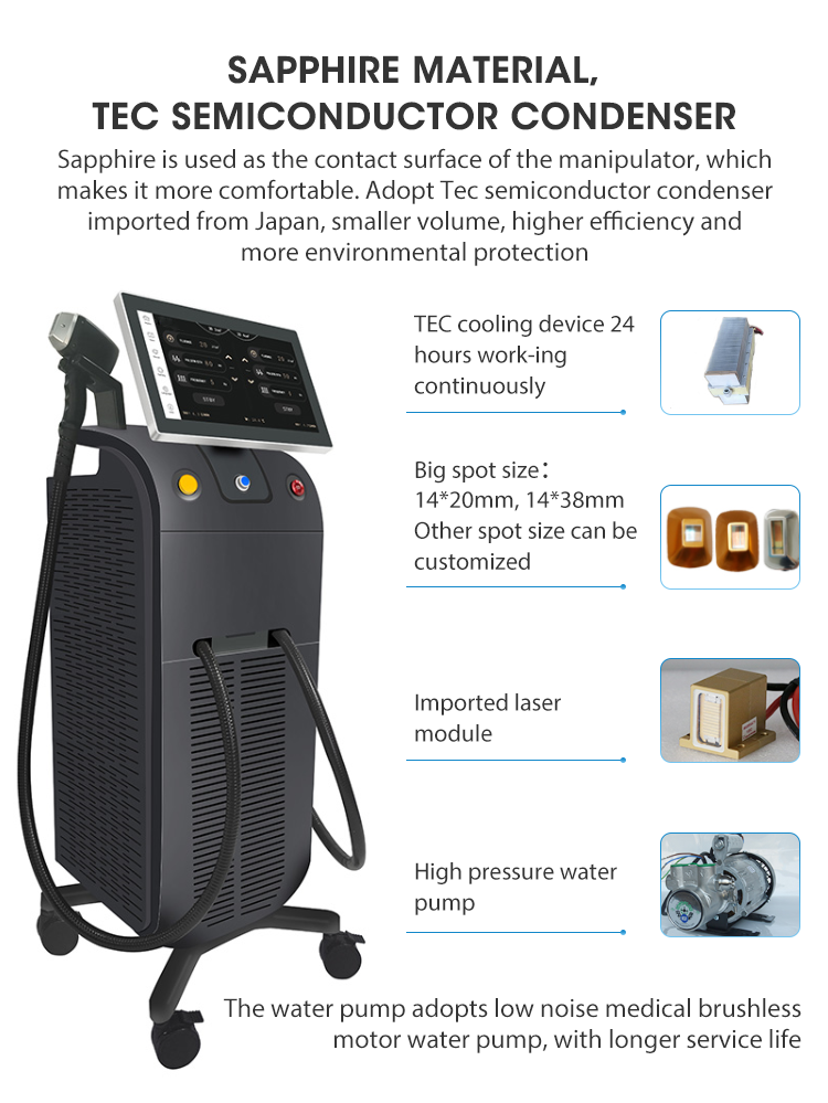 2000w Diode Laser Hair Removal Machine 808nm Fast Hair Removal Laser Machine Commercial