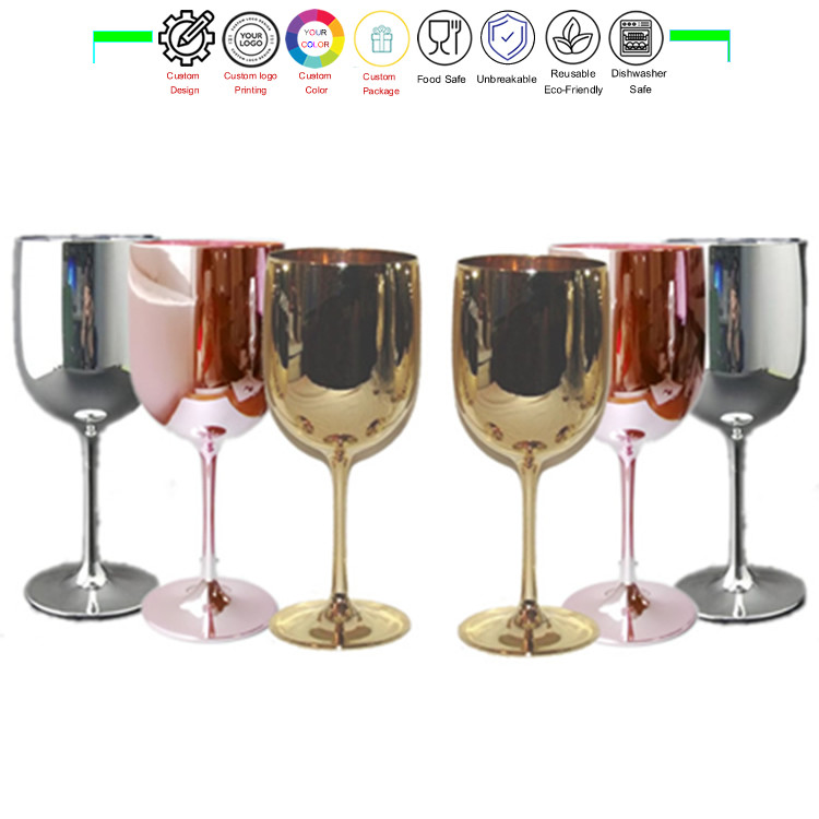 Reusable Branded Wine Accessories Santero 958 Plastic Wine Goblets