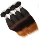Ombre Three Tone Straight 100% Brazilian Virgin Hair Smooth 30" Tangle Free