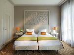 Ethiopia luxury hotel bedroom furniture of wood bed with dresser table and