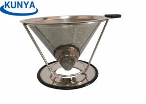 Wholesale Reusable Metal Dripper FDA SGS Coffee Cone Stainless Steel Filter Element from china suppliers