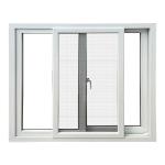 White UPVC Frame PVC Sliding Window Heat Insulation Soundproof Vinyl Sliding