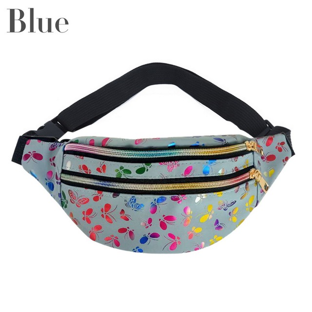 2022 Printed Waist Bag Women Fanny Pack Colorful Travel Kids Cartoon Belt`s Bag Festival Mobile Phone Pouch Purse