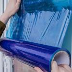 Easy Removal Blue 50 Microns PE Protection Film For Glass And Aluminium Profile
