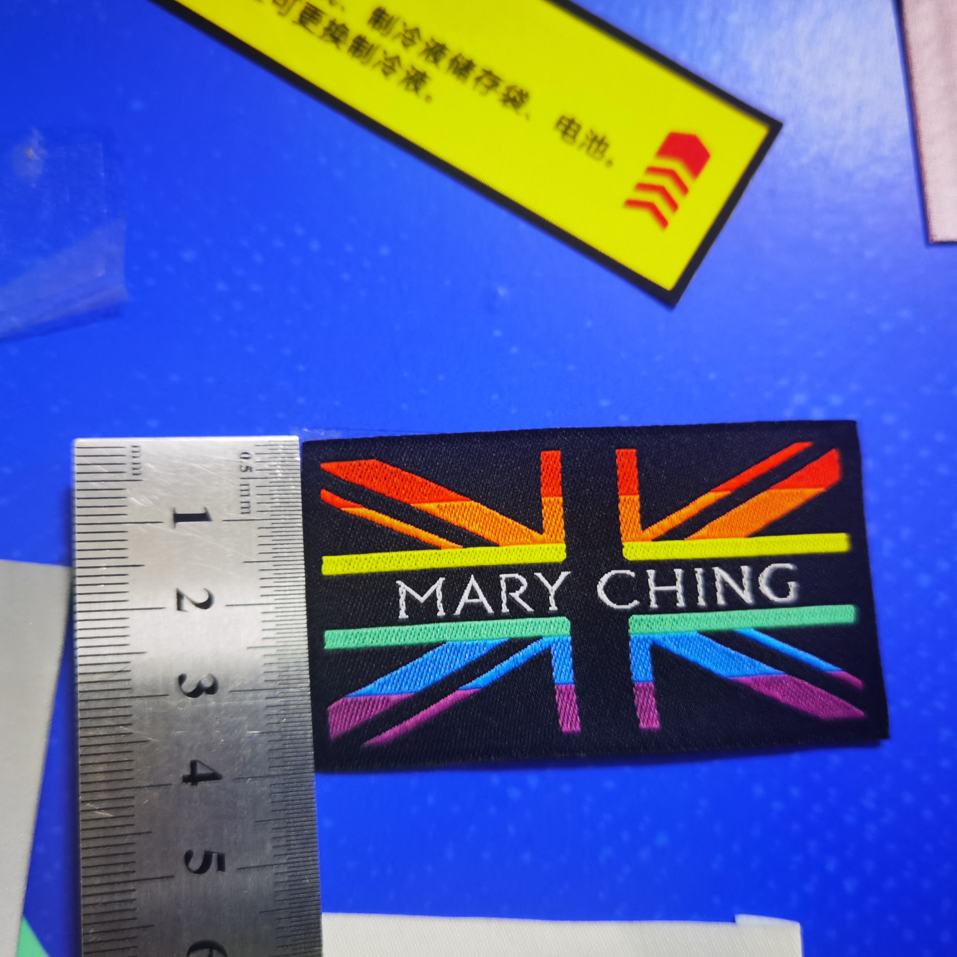 Custom Printed Damask Clothing Labels Washable Clothing Woven Labels