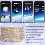 IP65 USB 6lm Solar Decorative Lights Solar Powered String Garden Lights