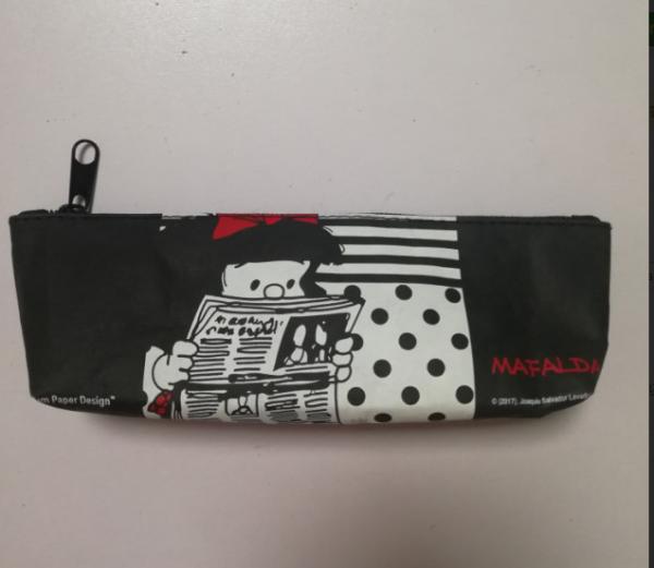 New Design Attractive Printing Washable Kraft Paper Pencil Bag Recycled Pen Bag