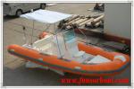 Colorful Rigid Deep V Inflatable Fishing Dinghy Boat Fiberglass Hull 1,2mm PVC