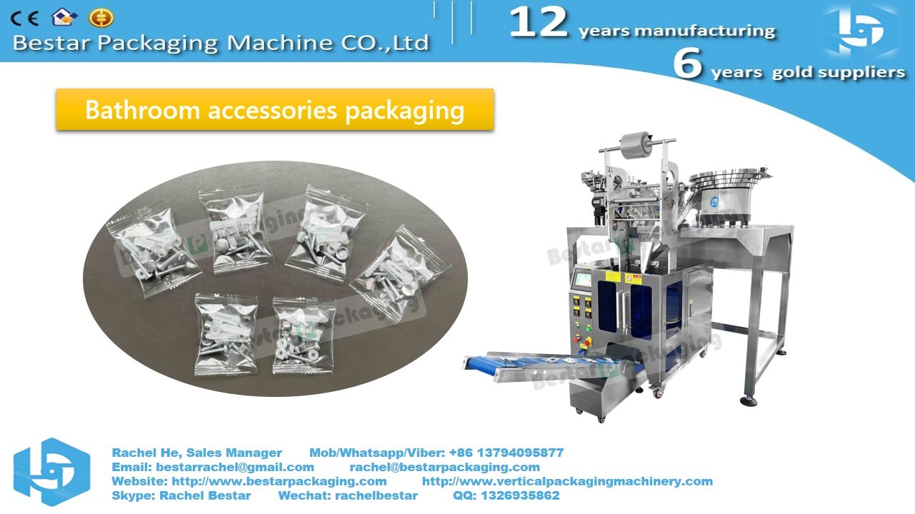 Automatic counting packing machine with 4 vibration bowls for children's building block toys