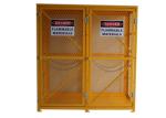 Expanded Metal Oxygen Cylinder Storage Cages , Twin Door Gas Can Storage Cabinet