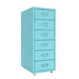 Wholesale Daily Storage 6 Drawers Mobile Metal File Cabinet With 4 Casters from china suppliers