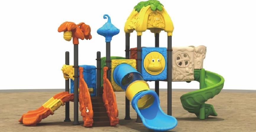 small size outdoor plastic slide professional playground equipment for kids