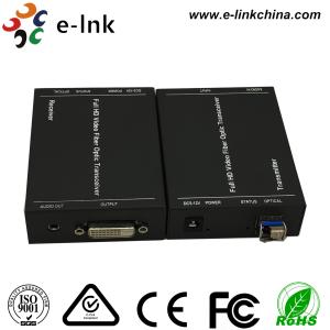 Wholesale DVI Video to Fiber Converter : 1920*1080P, LC(SFP), OM3 Multimode Fiber, 300 meters from china suppliers