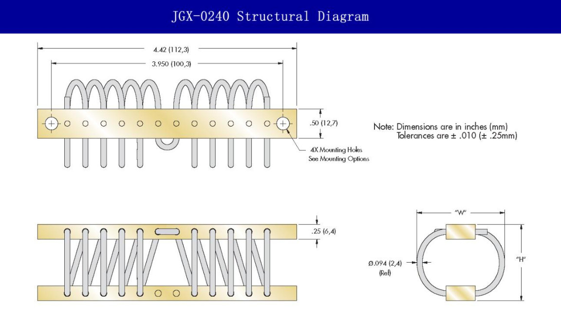 Embedded Electronics Cabinet Wire Rope Vibration Isolator Marine and Industrial Engine