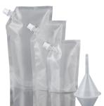biodegradable Portable Water Bag Transparent Beverage Oil Packing 8OZ 16OZ 32OZ