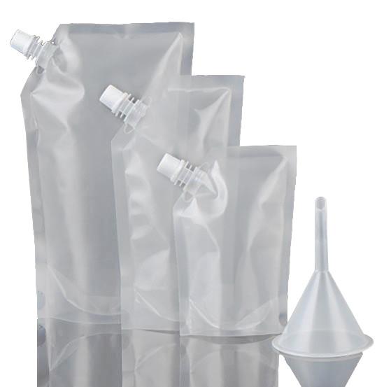 biodegradable Portable Water Bag Transparent Beverage Oil Packing 8OZ 16OZ 32OZ