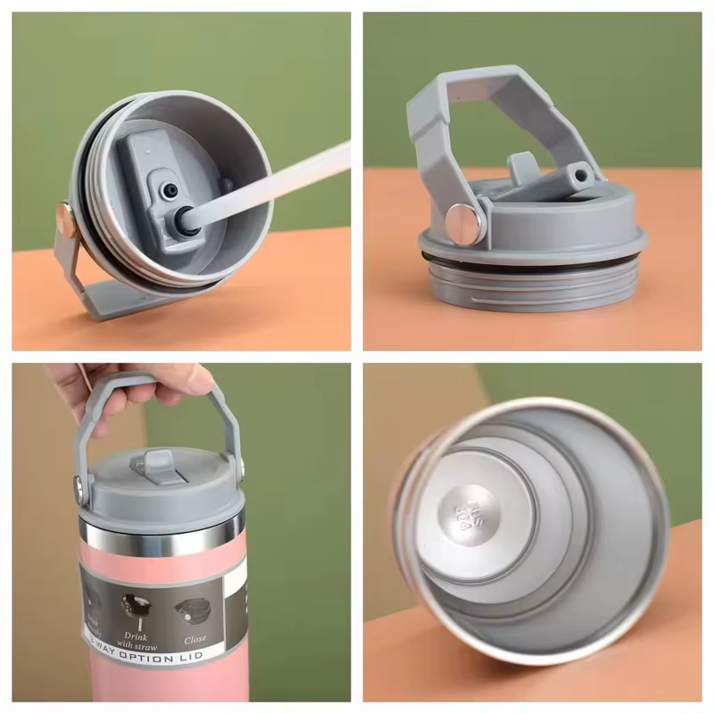 Straw Custom Stainless Steel 30oz Insulated Thermos Cup for Keeping Drinks Cold and Hot