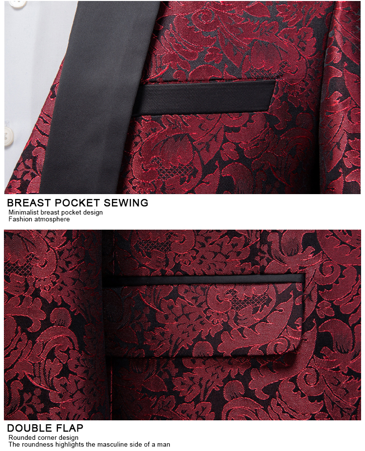 Boys Formal Wear Jacket in Formal Three Piece Suit with Woolen Cloth Fabric and V-Neck
