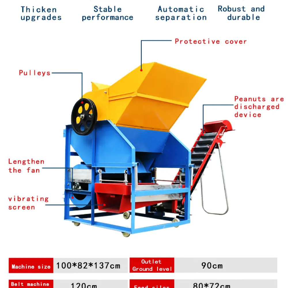 8hp Agricultural Farm Machinery Diesel Engine Groundnut Picker Machine