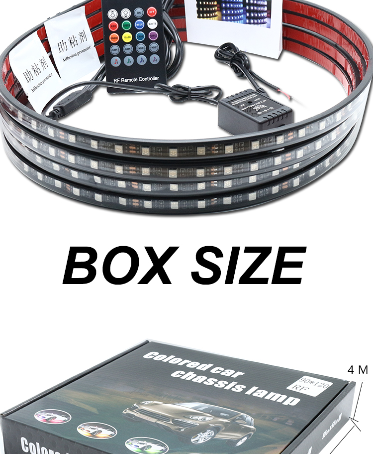 Colorful Voice Control Ambience Car Headlight Led Strip Decorative RF Rgb 5050