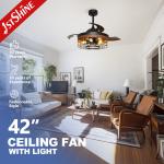 Popular Acrylic Blades LED Energy Saving Invisible Ceiling Fan 1stshine Metal