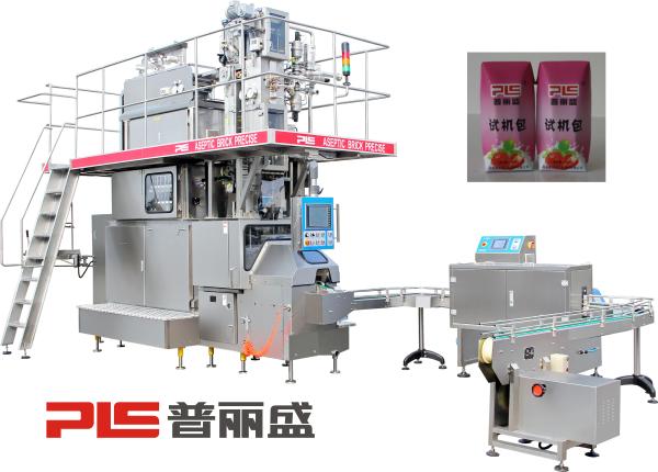 6000 PPH 200ml Prisma Aseptic Carton Filling Machine for Milk