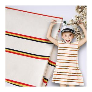 Wholesale Soft Striped Cotton Fabric Low Shrinkage Knit Jersey Material For T-Shirt from china suppliers