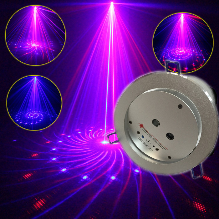 Double Holes Ceiling Laser Lights Sound Sensor With High Precision Stepper Motor Scanner