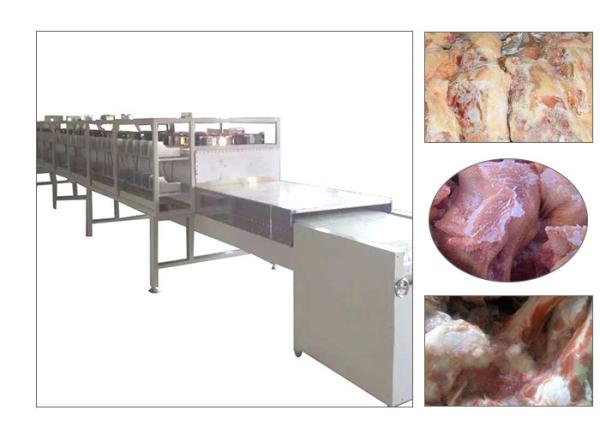 Automatic Industrial Hot Sale Microwave Meat Thawing Machine Tunnel Type Meat