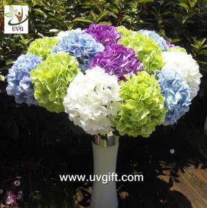 China UVG FHY21 Flower artificial wedding bouquets silk hydrangea for wedding stage decoration on sale