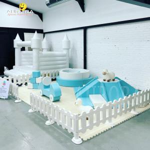 Wholesale White Blue Inflatable Soft Play Equipment Wedding Bounce House Bouncy Castle from china suppliers