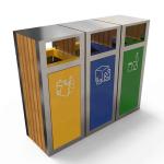 36L Outdoor Wooden Trash Can