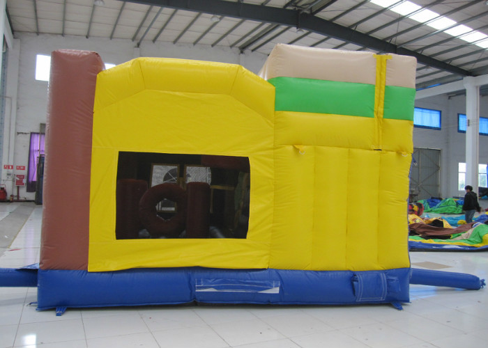Classic inflatable pirate themed combo for sale PVC standard size inflatable pirate bouncy with slide for kids under 15