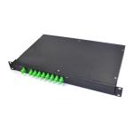 Compact Fiber Optic Splitter 1x8 Rack Mounted 1U 19 Inch Single Mode SC APC