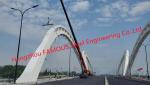 Prefabricated Metal Bridge Construction Steel Tube Structure Tied Arch Bridge
