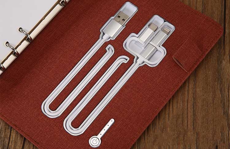 Leather A5 Wireless Charging Notebook With Built In Power Bank Recyclable