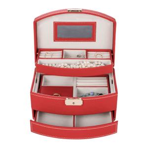 Wholesale Leather Display Gift Box With Handle , Square Shape Watch Storage Case from china suppliers