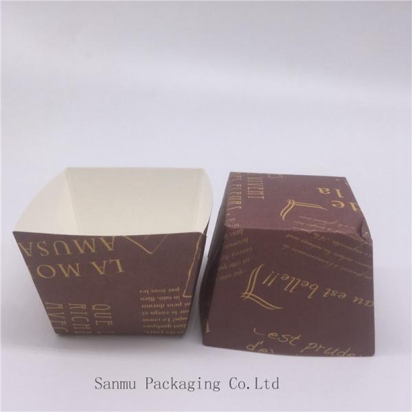 Dark Brown Square Cupcake Liners Muffin Baking Cups Eco - Friendly SGS FDA