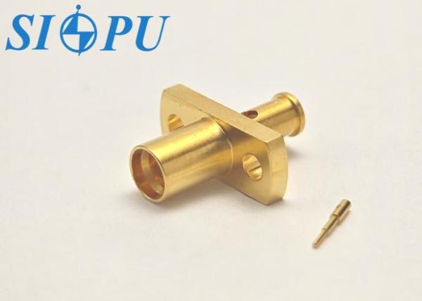 SMP Male RF Coaxial Connector – Limited Detent, Flange Mount, Compatible with